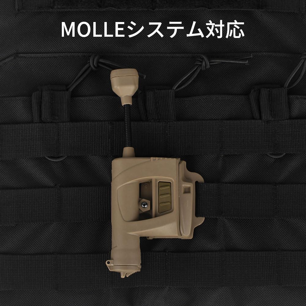 Amazon | NECARL タクティカル ヘルメットライト ミリタリー